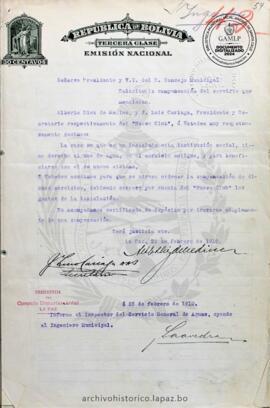 Resolución Municipal ; Asunto: Solicitan la compensación del servicio que mencionan.; Lugar: Achachicala; Estado: En consideración; Unidad Receptora: H. Concejo Municipal; Solicitante: Díaz de Medina, Alberto  y  Careaga, J. Luis
