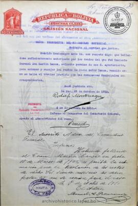 Resolución Municipal ; Asunto: Solicita el permiso que indica.; Lugar: Cementerio General; Estado: Autorizado mediante Resolución Municipal; Unidad Receptora: H. Concejo Municipal; Solicitante: Montenegro, Rodolfo