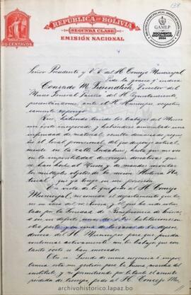 Resolución Municipal ; Asunto: Pide la gracia que indica ; Estado: Denegada mediante Resolución Municipal; Unidad Receptora: H. Concejo Municipal; Solicitante: Freundlich, Conrado M.