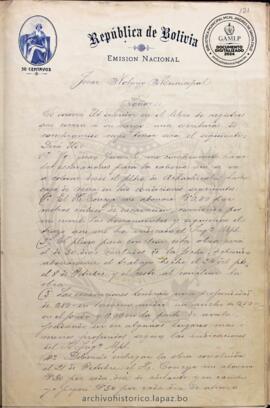Resolución Municipal ; Asunto: Contrato de compromiso para excavaciones y el colocado de cañerías; Lugar: Achachicala; Unidad Receptora: H. Concejo Municipal; Solicitante: Yurisich, Juan