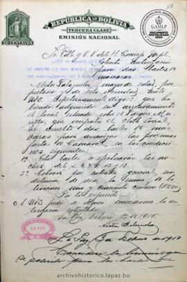 Resolución Municipal ; Asunto: Solicita autorización para dar bailes de mascaras.; Lugar: Parque Municipal; Estado: Contiene informe del Inspector de Policía; Unidad Receptora: H. Concejo Municipal; Solicitante: Palazuelos, Néstor