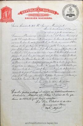 Resolución Municipal; Asunto: Hace la devolución del libro que se refiere y pide su remisión.; Estado: H. Concejo, instruye se devuelva al Tribunal Nacional de Cuentas; Unidad Receptora: H. Concejo Municipal; Solicitante: Alarcón, Casimiro