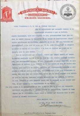 Resolución Municipal ; Asunto: Con el certificado que acompaña reclama de la inscripción catastral a que se refiere.; Lugar: Av. Arce; Estado: Denegado mediante Resolución Municipal; Unidad Receptora: H. Concejo Municipal; Solicitante: Cusicanqui, Donato