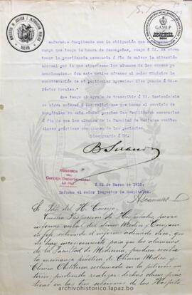 Resolución Municipal ; Asunto: Clases prácticas; Lugar: Hospitales; Estado: Cuenta con informe del Inspector de Hospitales; Unidad Receptora: H. Concejo Municipal; Solicitante: Facultad de Medicina
