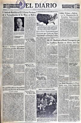 El Diario, edición del 16 de noviembre de 1952