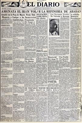El Diario, edición del 30 de septiembre de 1951