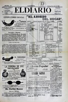 El Diario, edición del 29 de julio de 1906