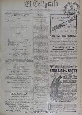El Telegrafo, edición del 9 de marzo de 1896