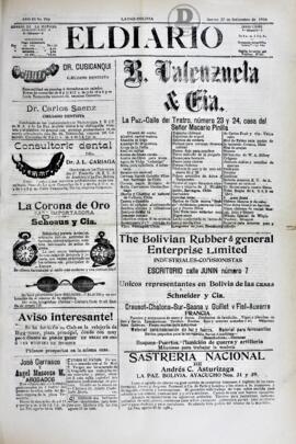 El Diario, edición del 27 de septiembre de 1906