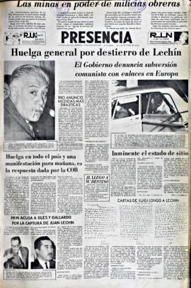 La Razón, edición del 16 de mayo de 1965