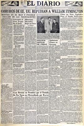 El Diario, edición del 18 de agosto de 1951