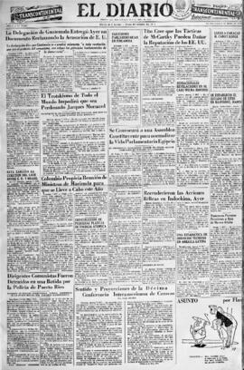 El Diario, edición del 8 de marzo de 1954
