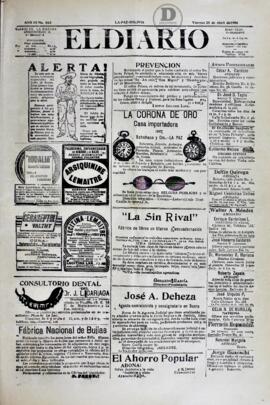 El Diario, edición del 20 de abril de 1906