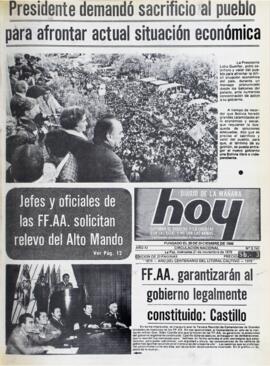 LIDIA GUEILLER DEMANDA SACRIFICIO DEL PUEBLO PARA AFRONTAR DIFÍCIL SITUACIÓN. (1979, 21 de noviembre). Hoy [La Paz, Bolivia], p. 16.