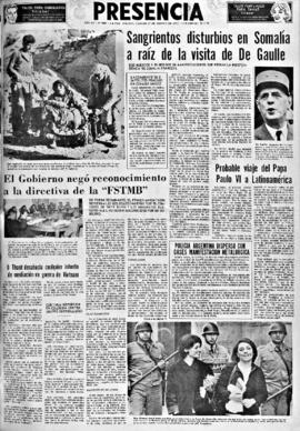 Presencia, edición del 27 de agosto de 1966