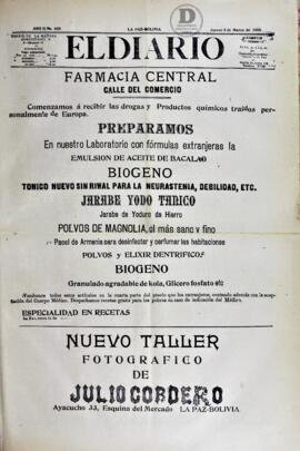 El Diario, edición del 8 de Marzo de 1906