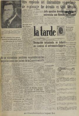 La Tarde, edición del 11 de julio de 1961