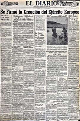 El Diario, edición del 28 de mayo de 1952