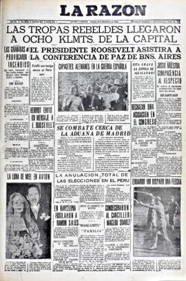 La Razón, edición del 6 de noviembre de 1936