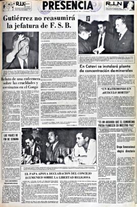 Presencia, edición del 29 de junio de 1965