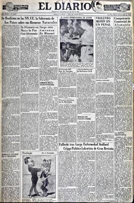 El Diario, edición del 22 de abril de 1952