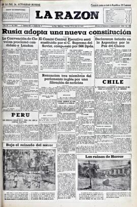 La Razón, edición del 12 de junio de 1936