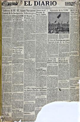 El Diario, edición del 1 de mayo de 1952