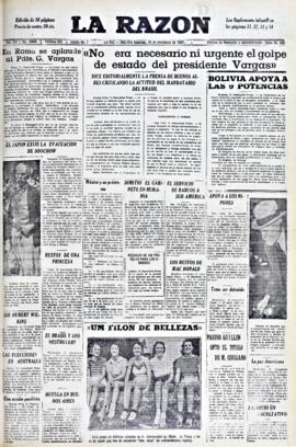 La Razón, edición del 14 de noviembre de 1937