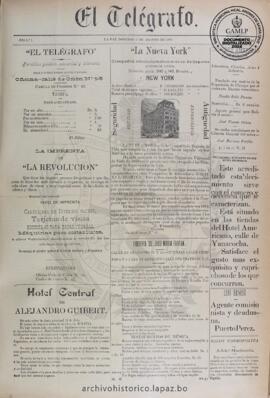 El Telegrafo, edición del 6 de agosto de 1893