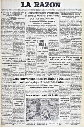 La Razón, edición del 25 de noviembre de 1937