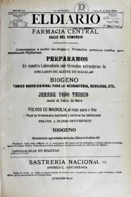 El Diario, edición del 22 de marzo de 1906