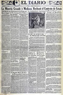El Diario, edición del 11 de agosto de 1951