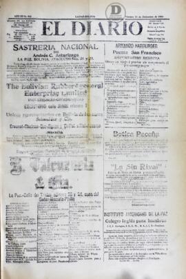 El Diario, edición del 14 de diciembre de 1906