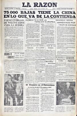 La Razón, edición del 11 de octubre de 1937