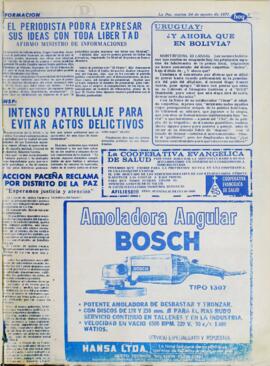 INTENSO PATRULLAJE PARA EVITAR ACTOS DELICTIVOS. (1971, 24 de agosto). Hoy [La Paz, Bolivia], p. 7.