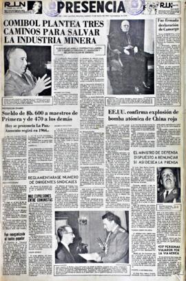 La Razón, edición del 15 de mayo de 1965