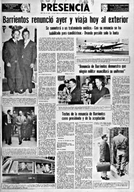 Presencia, edición del 5 de enero de 1966