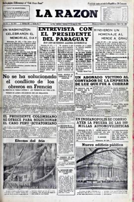 La Razón, edición del 31 de mayo de 1936