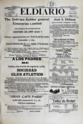 El Diario, edición del 15 de febrero de  1906