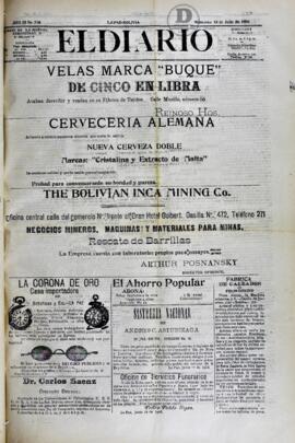 El Diario, edición del 18 de julio de 1906
