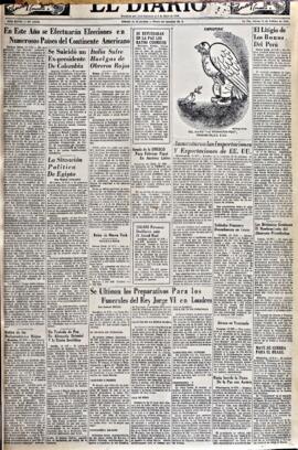 El Diario, edición del 14 de febrero de 1952