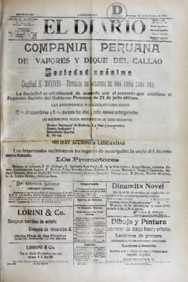 El Diario, edición del 11 de noviembre de 1906
