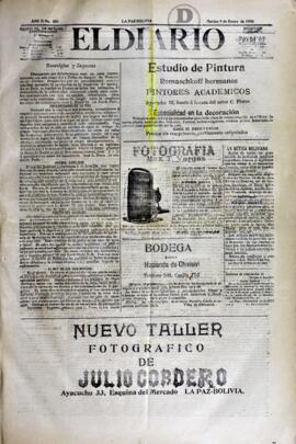 El Diario, edición del 9 de enero de  1906
