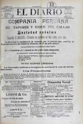 El Diario, edición del 21 de noviembre de 1906