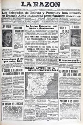 La Razón, edición del 26 de agosto de 1936
