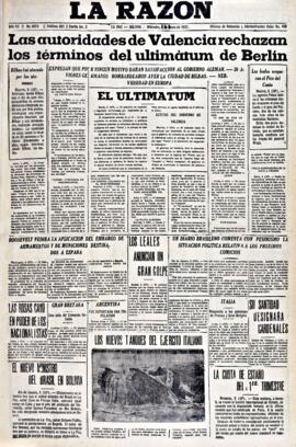 La Razón, edición del 6 de enero de 1937