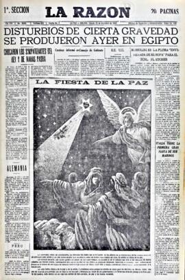 La Razón, edición del 25 de diciembre de 1937