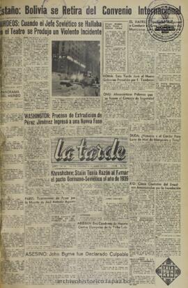 La Tarde, edición del 26 de marzo de 1960