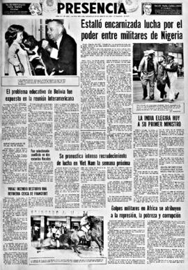 Presencia, edición del 19 de enero de 1966