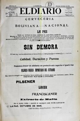 El Diario, edición del 3 de enero de  1906
